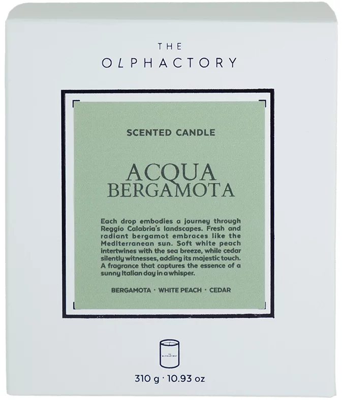 Свеча ароматическая The Olphactory White insignia Acqua bergamota 60 часов горения Ambientair — изображение 5
