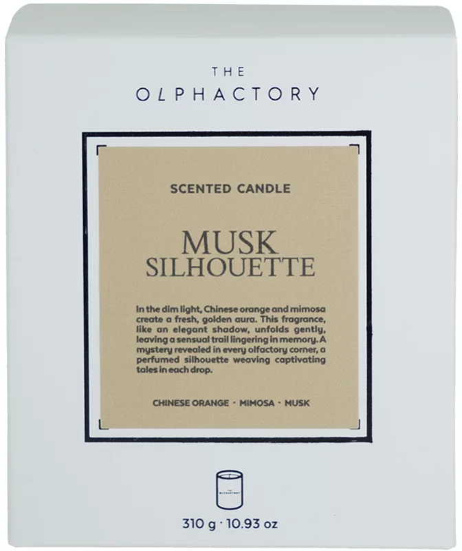 Свеча ароматическая The Olphactory White insignia Musk silhouette 60 часов горения Ambientair — изображение 3
