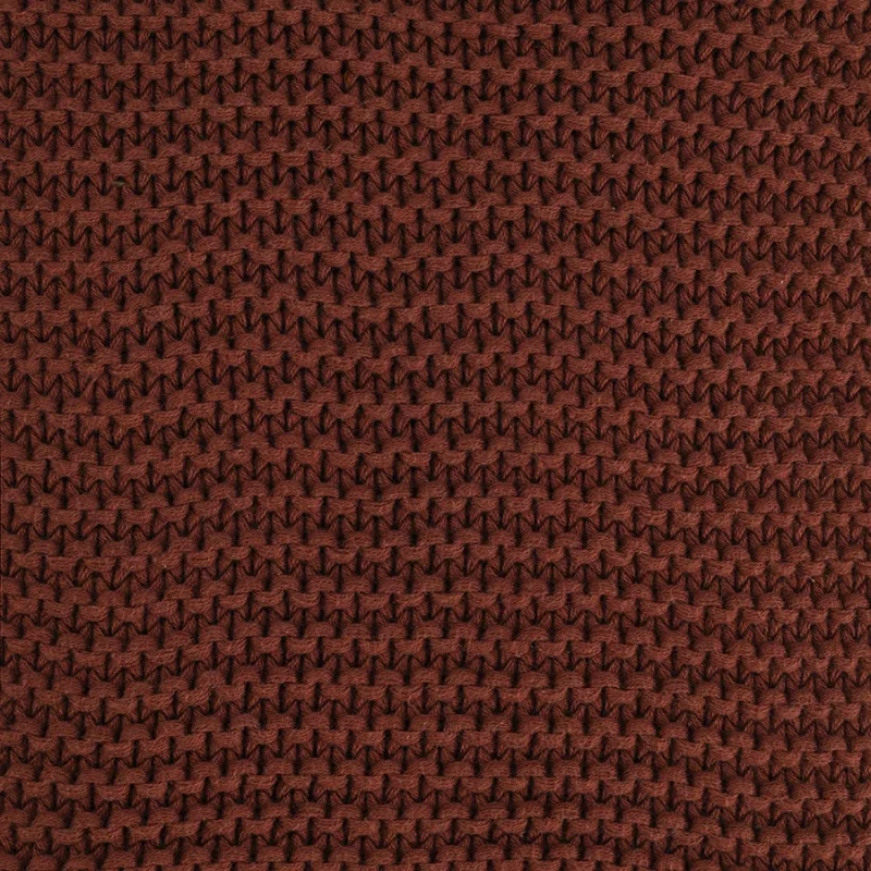 Плед из хлопка жемчужной вязки Essential 130X180 CM коричневого цвета Tkano — изображение 4