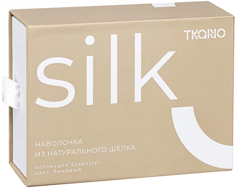 Наволочка из шелка Essential 50X70 CM бежевого цвета Tkano — изображение 8