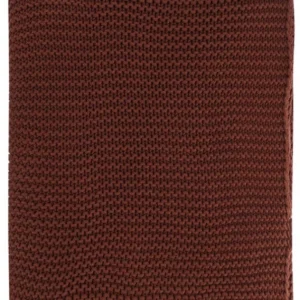 Плед из хлопка жемчужной вязки Essential 130X180 CM коричневого цвета Tkano