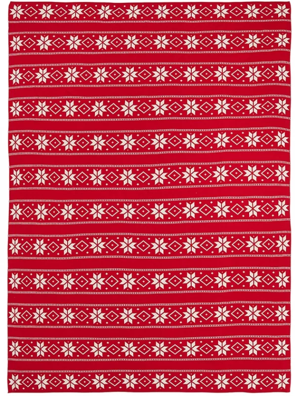 Плед из хлопка с новогодним рисунком Frostwork 130X180 CM Tkano — изображение 5