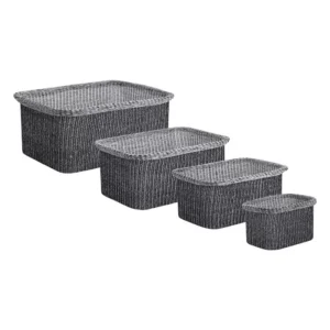 Набор из 4 корзин для хранения sustainable collection, черный Bergenson Bjorn