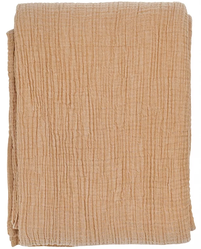 Покрывало из многослойного муслина Essential 180X250 CM цвета охры Tkano — изображение 2