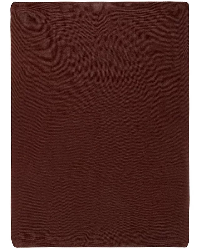 Плед из хлопка жемчужной вязки Essential 130X180 CM коричневого цвета Tkano — изображение 3