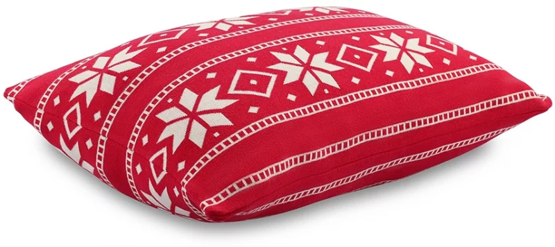 Подушка вязаная с новогодним рисунком Frostwork 40X60 CM Tkano — изображение 4