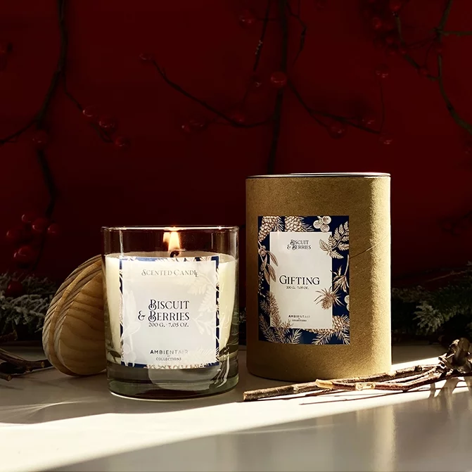 Свеча ароматическая Bisquit&Berries 40 часов горения Ambientair — изображение 2