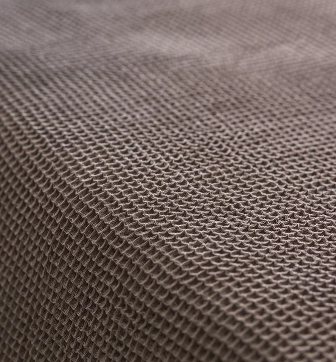 Покрывало вафельное из хлопка Essential 230X250 CM серо-бежевого цвета Tkano — изображение 5