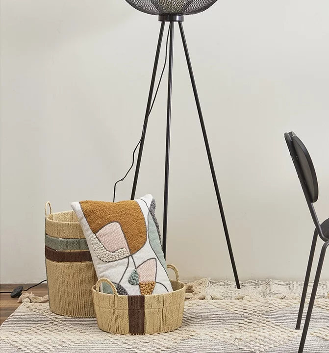 Корзина плетеная Bongo Chocolate Ethnic 36X36X47 CM Tkano — изображение 5