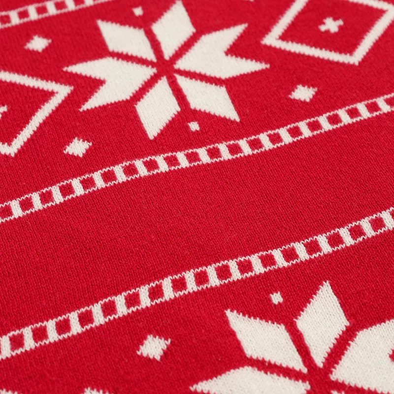 Плед из хлопка с новогодним рисунком Frostwork 130X180 CM Tkano — изображение 6