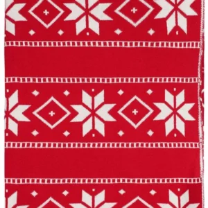 Плед из хлопка с новогодним рисунком Frostwork 130X180 CM Tkano